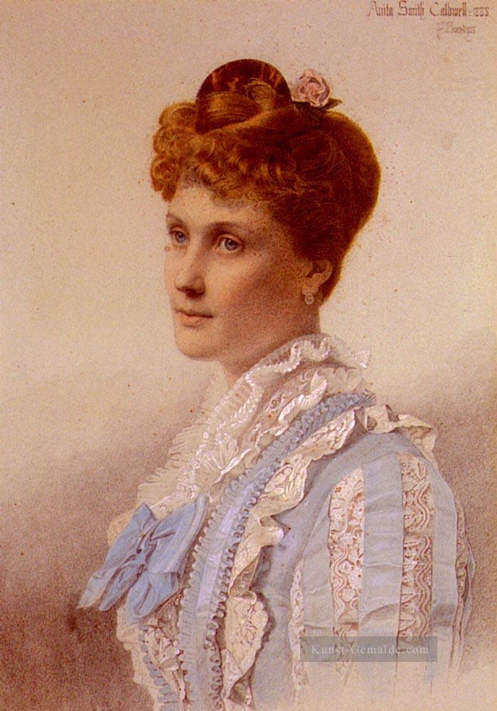 Porträt von Anita Smith viktorianisch maler Anthony Frederick Augustus Sandys Ölgemälde